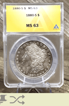 1880 S Morgan Dollar Silver Coin ANACS MS63