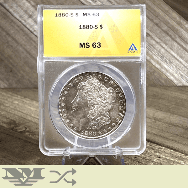 1880 S Morgan Dollar Silver Coin ANACS MS63