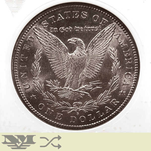 1880 S Morgan Dollar silver coin ANACS MS63 reverse