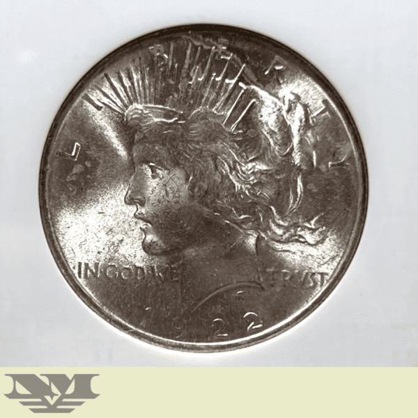 1922 Peace Dollar Silver Coin NGC MS64 obverse