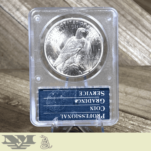 1922 Peace Dollar Silver Coin PCGS Rattler MS63 Reverse