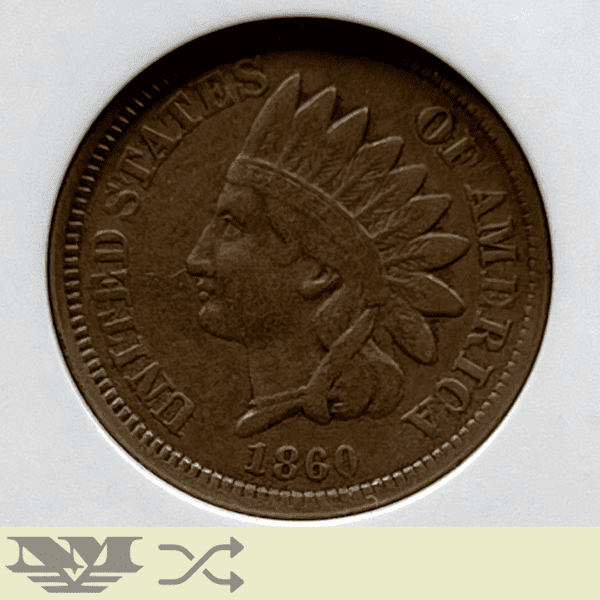 1860 Indian Head One Cent 1c ANACS Soapbox VF30 obverse