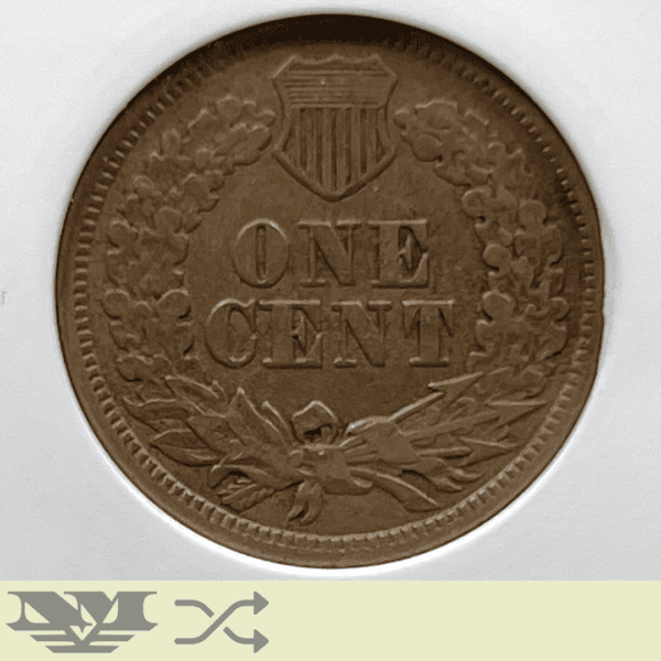 1860 Indian Head One Cent 1c ANACS Soapbox VF30 reverse