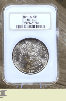 1881 S Morgan Dollar Silver Coin NGC MS63