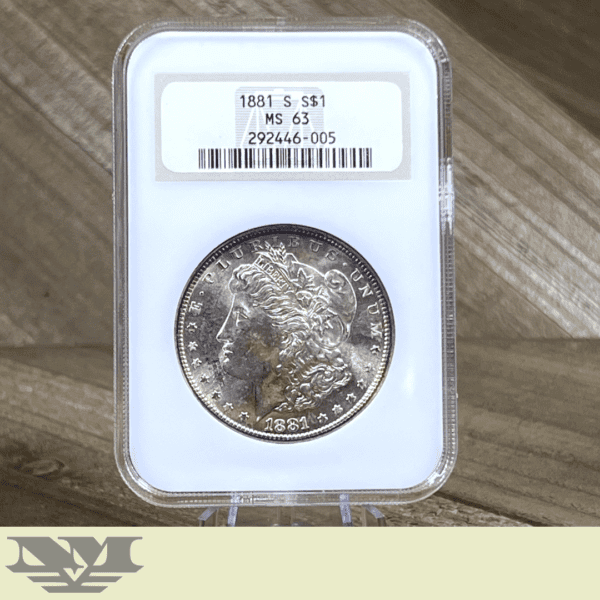 1881 S Morgan Dollar Silver Coin NGC MS63