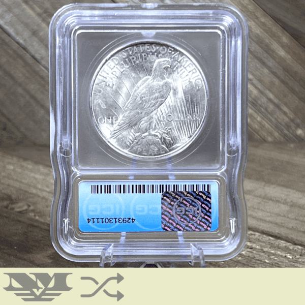 1922 Peace Dollar Silver Coin ICG MS65 reverse