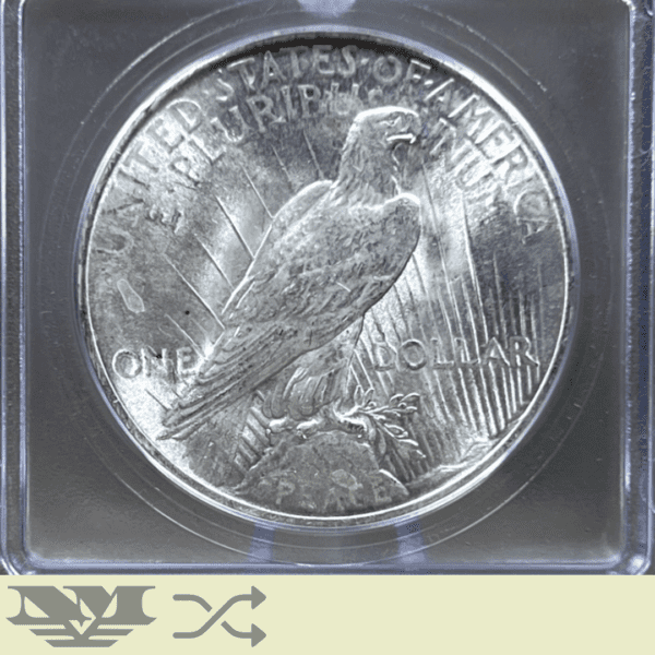 1922 Peace Dollar Silver Coin ICG MS65 reverse