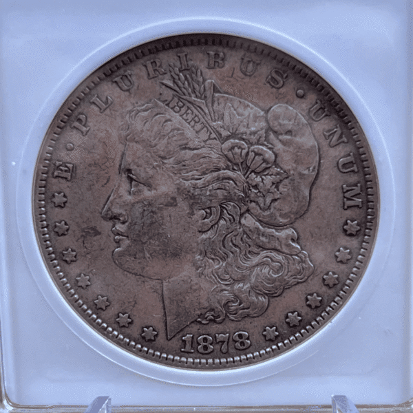 1878 Morgan Dollar Silver Coin EF 40 ANACS Soapbox VAM-223 2832 Obverse