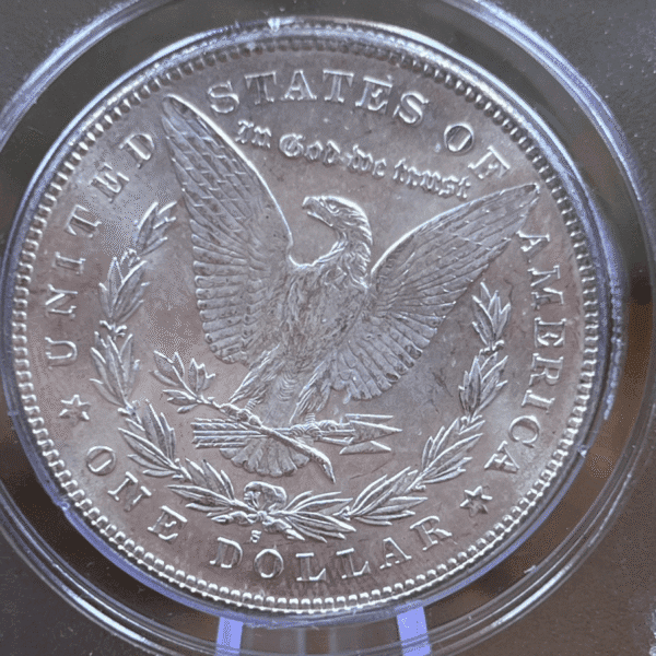 1878 S Morgan Dollar Silver Coin MS 62 PCGS Rattler 8060 Reverse
