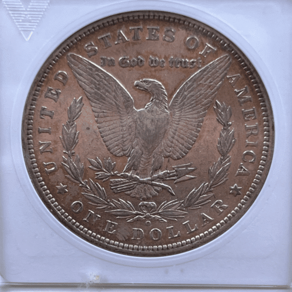 1880 O Morgan Dollar Silver Coin EF 45 ANACS Soapbox VAM-6A 6857 Reverse