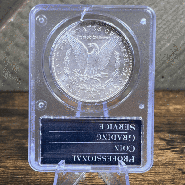 1880 S Morgan Dollar Silver Coin MS 63 PCGS Rattler Reverse