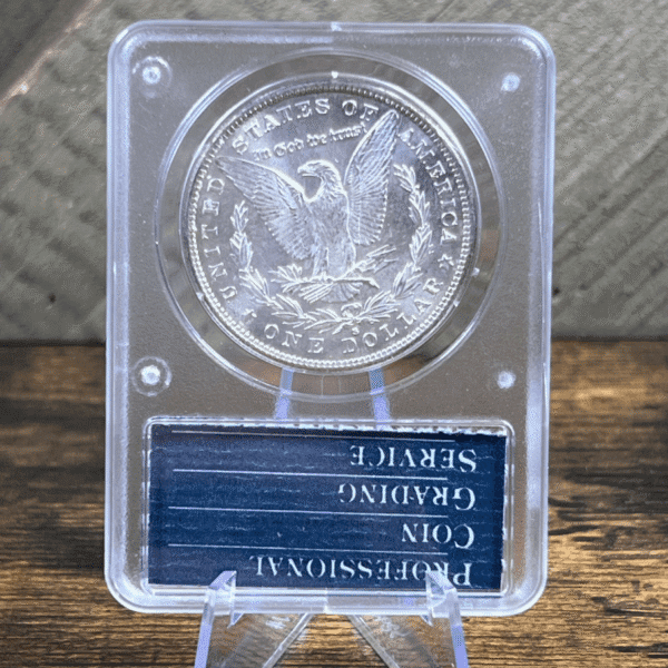 1881 S Morgan Dollar Silver Coin MS 63 PCGS Rattler 6140 Reverse