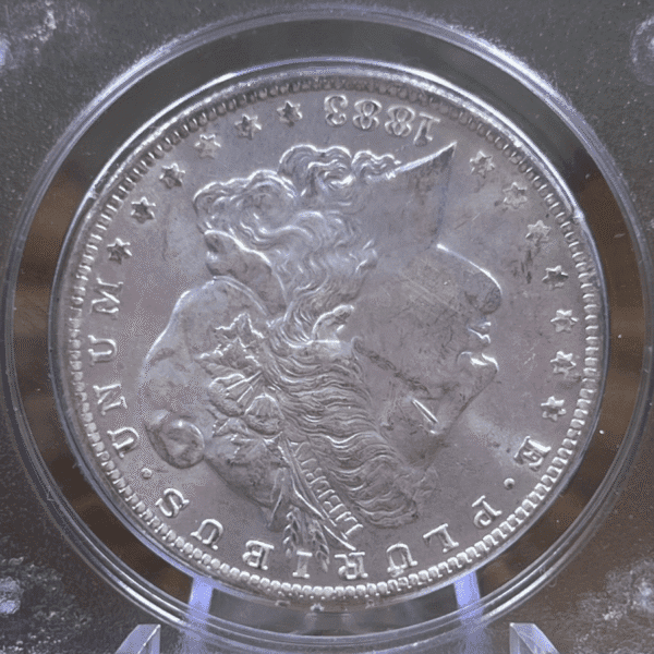 1883 O Morgan Dollar Silver Coin MS 63 PCGS Rattler Obverse