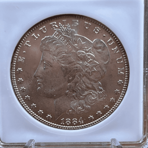 1884 O Morgan Dollar Silver Coin MS 63 ANACS Soapbox VAM-25 4087 Obverse