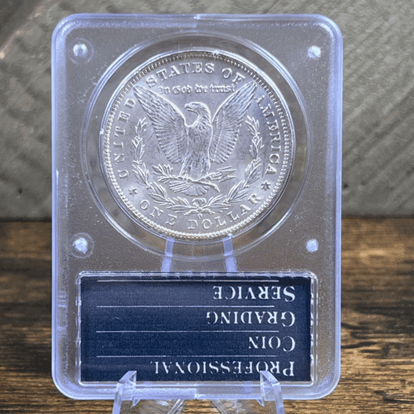 1884 O Morgan Dollar Silver Coin MS 63 PCGS Rattler Reverse