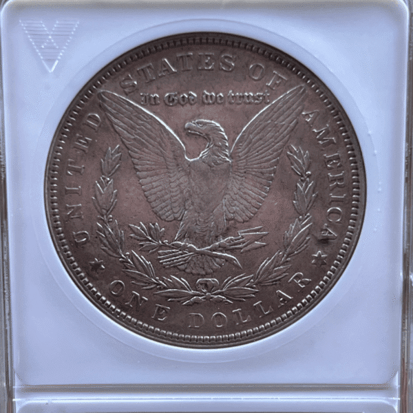 1886 Morgan Dollar Silver Coin AU 55 ANACS Soapbox VAM-21 2500 Obverse