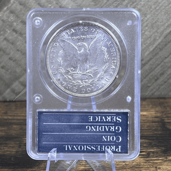 1887 Morgan Dollar Silver Coin MS 63 PCGS Rattler Reverse