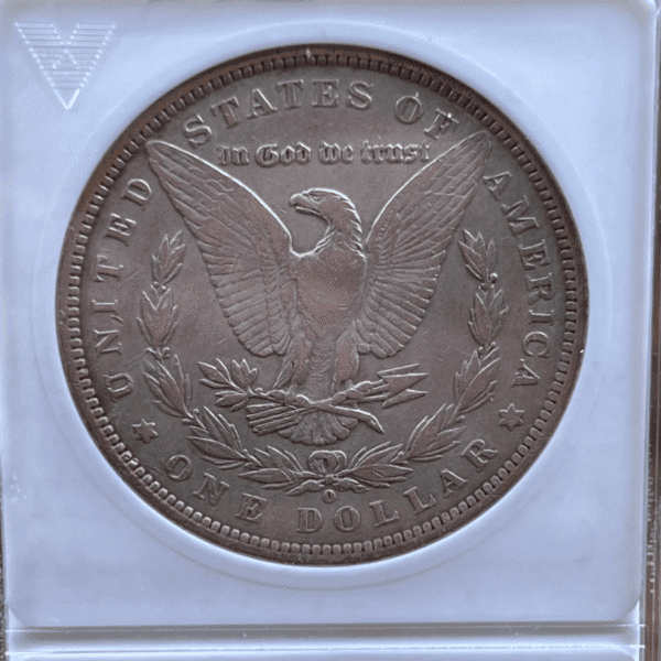 1888 O Morgan Dollar Silver Coin EF ANACS Soapbox VAM-17 6519 Reverse