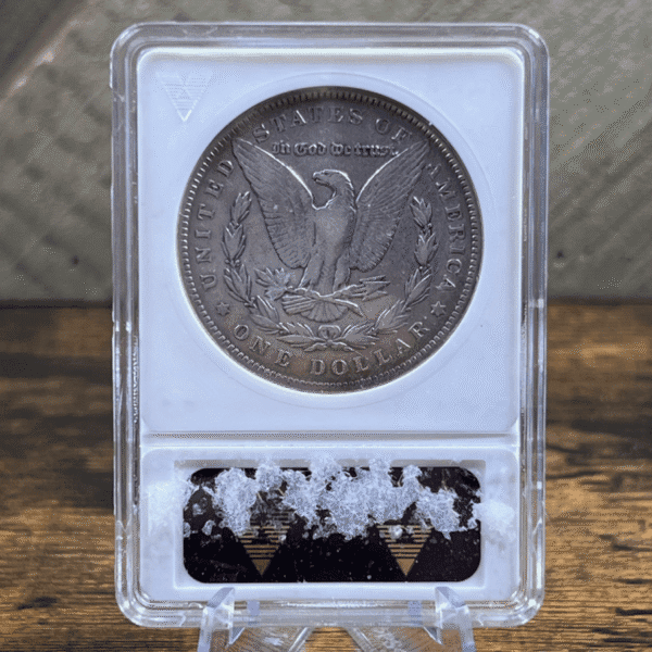 1891 Morgan Dollar Silver Coin AU 50 ANACS Soapbox VAM-2 8153 Reverse
