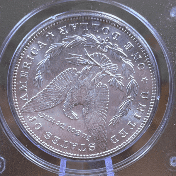 1898 O Morgan Dollar Silver Coin MS 63 PCGS Rattler 2038 Reverse