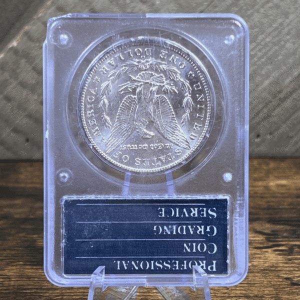 1899 O Morgan Dollar Silver Coin MS 63 PCGS Rattler Reverse