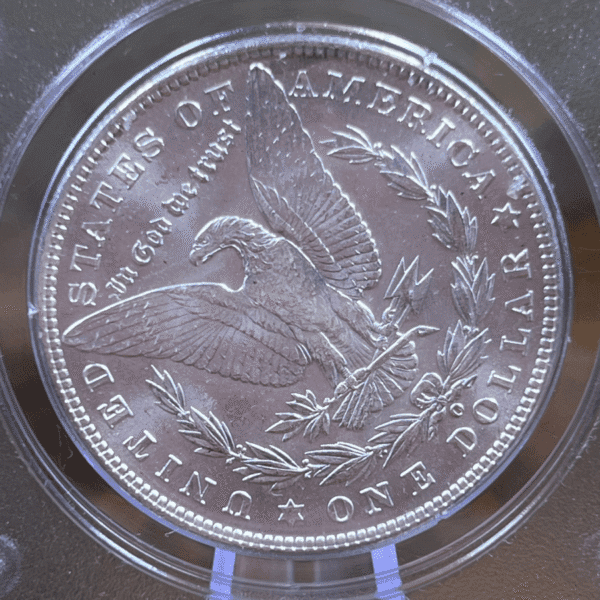 1901 O Morgan Dollar Silver Coin MS 63 PCGS Rattler 7098 Reverse