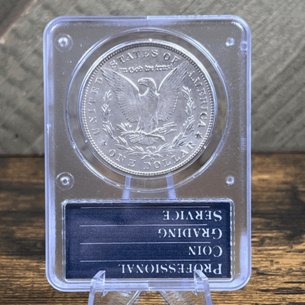 1902 O Morgan Dollar Silver Coin MS 62 PCGS Rattler 8270 Reverse