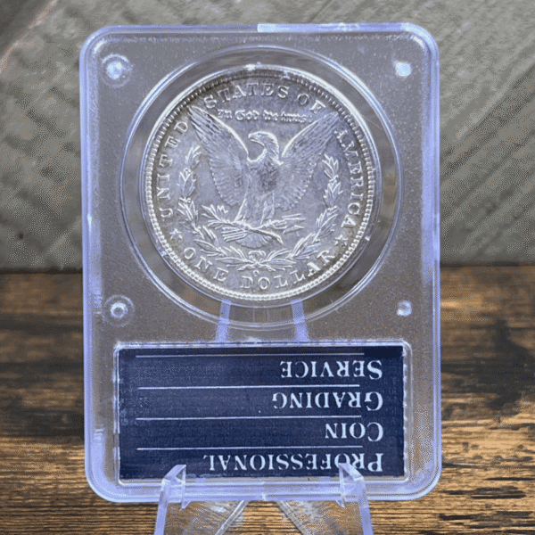 1904 O Morgan Dollar Silver Coin MS 63 PCGS Rattler 7001 Reverse